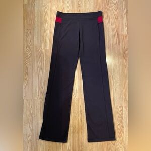 Sz M Tuff Athletics Chocolate Brown and Red Leggings